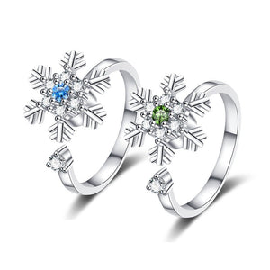 Snowflake Anxiety Fidget Spinner Ring - Perimade & Co.
