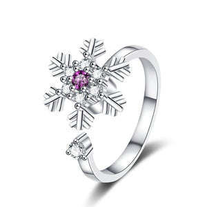 Snowflake Anxiety Fidget Spinner Ring - Perimade & Co.