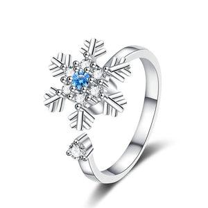 Snowflake Anxiety Fidget Spinner Ring - Perimade & Co.
