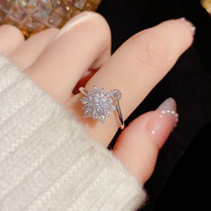 Snowflake Anxiety Fidget Spinner Ring - Perimade & Co.