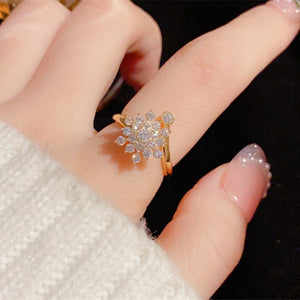 Snowflake Anxiety Fidget Spinner Ring - Perimade & Co.