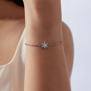 Snowflake Moissanite Charm Chain Bracelet - Perimade & Co.