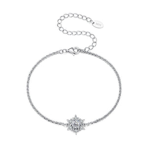 Snowflake Moissanite Charm Chain Bracelet - Perimade & Co.
