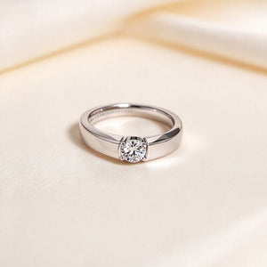 Solitaire Crown Pave CZ Couple Matching Ring - Perimade & Co.