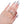 Hand wearing a diamond ring with a white background