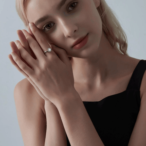 Solitaire Moissanite Bypass Engagement Ring - Perimade & Co.