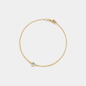 Solitaire Moissanite Charm Stacking Bracelet - Perimade & Co.