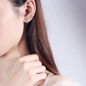 Solitaire Moissanite Heart Drop Earrings - Perimade & Co.