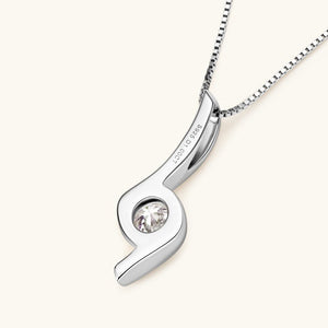 Solitaire Moissanite Twist Pendant Necklace - Perimade & Co.