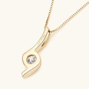 Solitaire Moissanite Twist Pendant Necklace - Perimade & Co.