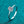 Silver ring with a diamond on a teal textured background