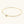 Gold bracelet with a small round gemstone on a white background