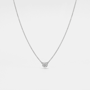 Solitaire Round Moissanite Charm Necklace - Perimade & Co.