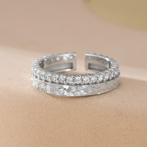 Sparkle Pave CZ Mermaid Scale Open Ring - Perimade & Co.