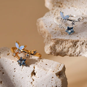 Sparkling Butterfly Star Stacking Bypass Ring - Perimade & Co.