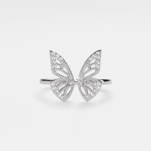 Sparkling Butterfly Wing Statement Ring - Perimade & Co.