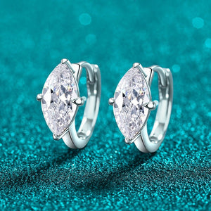 Sparkling Marquise Moissanite Hoop Earrings - Perimade & Co.