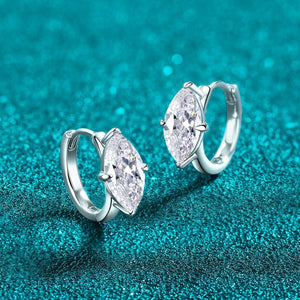 Sparkling Marquise Moissanite Hoop Earrings - Perimade & Co.