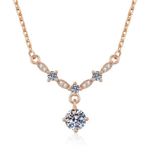Sparkling Moissanite Y-Shaped Drop Necklace - Perimade & Co.