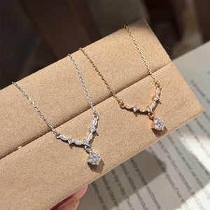 Sparkling Moissanite Y-Shaped Drop Necklace - Perimade & Co.