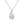 Sparkling Teardrop Opal Leaf Charm Necklace - Perimade & Co.