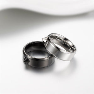 Spike Self Defense Couple Band Ring - Perimade & Co.