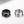 Two metallic bowls, one black and one silver, on a white background