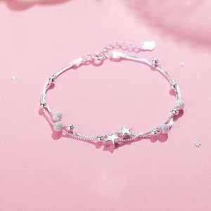 Star Bead Charm Double Chain Bracelet - Perimade & Co.