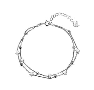Star Bead Charm Double Chain Bracelet - Perimade & Co.