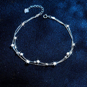Star Bead Charm Double Chain Bracelet - Perimade & Co.