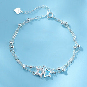 Star Bead Double Chain Stacking Bracelet - Perimade & Co.