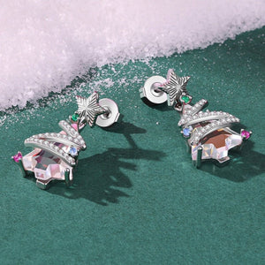 Star Crystal Christmas Tree Drop Stud Earrings - Perimade & Co.