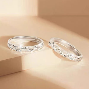 Star Cut Frosted Matte Couple Matching Ring - Perimade & Co.