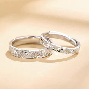 Star Cut Frosted Matte Couple Matching Ring - Perimade & Co.