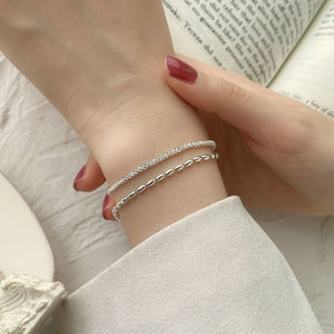 Stardust Rice Bead Double Chain Bracelet - Perimade & Co.