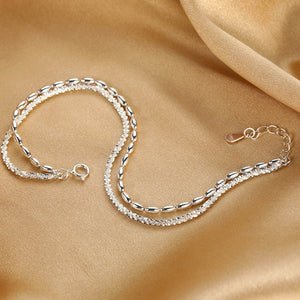 Stardust Rice Bead Double Chain Bracelet - Perimade & Co.