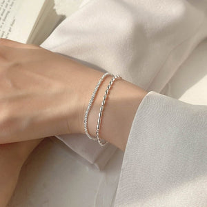 Stardust Rice Bead Double Chain Bracelet - Perimade & Co.
