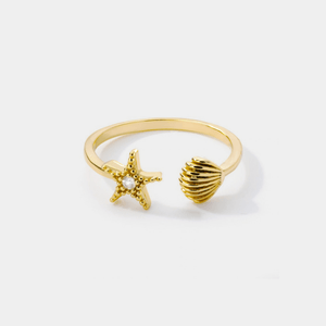 Starfish Seashell Ocean Inspire Beach Ring - Perimade & Co.