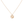 Gold necklace with a sun-shaped pendant on a white background
