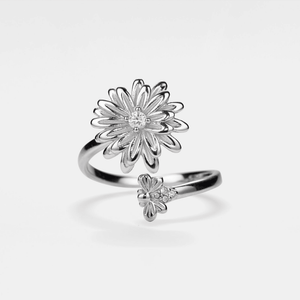 Sunflower Bee Anxiety Fidget Spinner Ring - Perimade & Co.