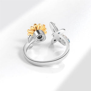 Sunflower Dragonfly Fidget Spinner Ring - Perimade & Co.