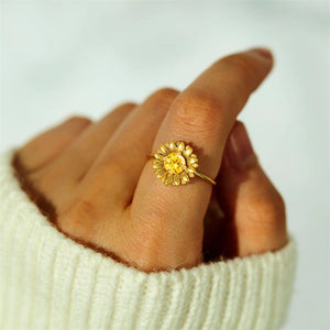 Sunflower Stacking Statement Statement Ring - Perimade & Co.