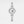 Silver watch with floral design on a white background