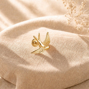 Swallow Bird Flat Back Cartilage Stud Earrings - Perimade & Co.