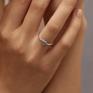 Textured Heart Organic Wave Band Stack Ring - Perimade & Co.