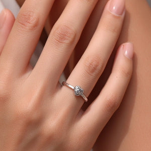 Textured Heart Organic Wave Band Stack Ring - Perimade & Co.