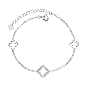 Three Four Leaf Clover Charm Bracelet - Perimade & Co.