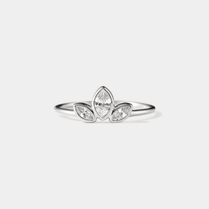 Three Leaf Trefoil Stacking Thin Band Ring - Perimade & Co.