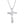 Three Stone Curved Cross Charm Necklace - Perimade & Co.