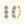 Gold hoop earrings with clear gemstones on a white background